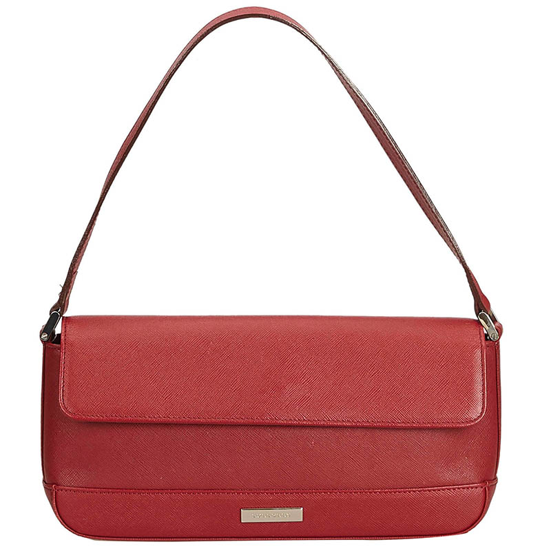 Burberry Red Leather Baguette Burberry | TLC