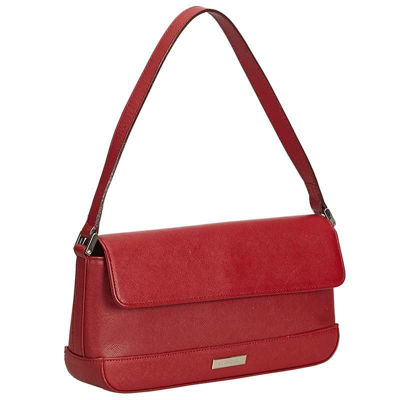 

Burberry Red Leather Baguette