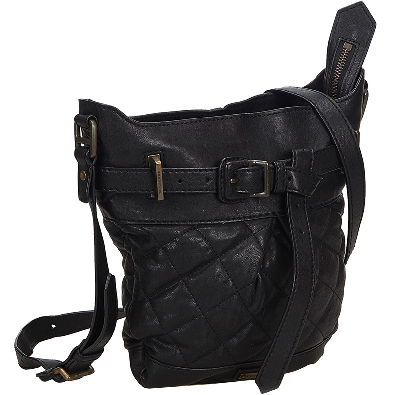 

Burberry Black Quilted Leather Shoulder Bag
