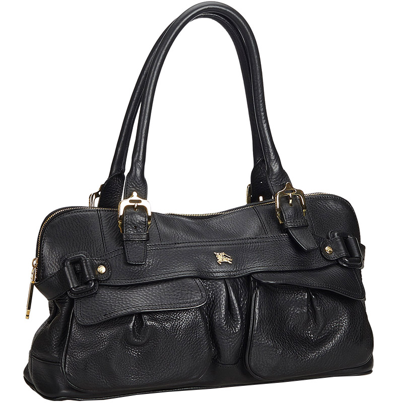 

Burberry Black Leather Satchel