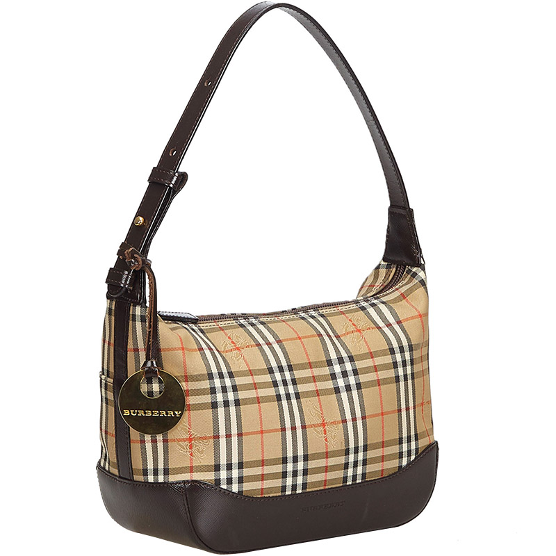 

Burberry Brown/Beige Plaid Canvas Shoulder Bag