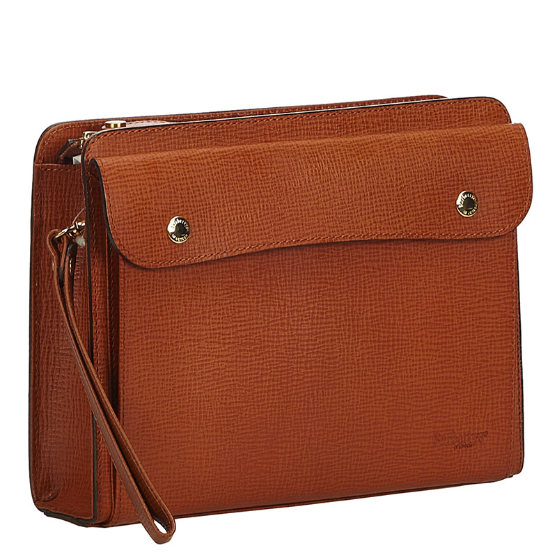 

Burberry Leather Clutch Bag, Brown