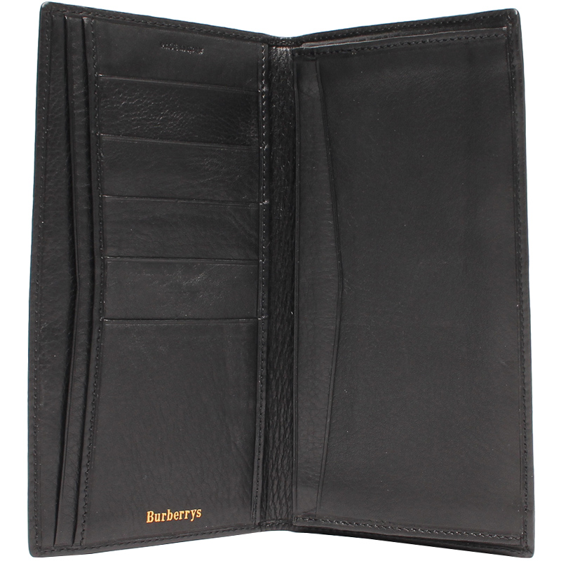 

Burberry Black Leather Nova Check Wallet