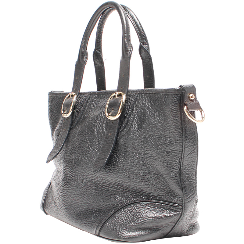 

Burberry Black Leather Tote Bag