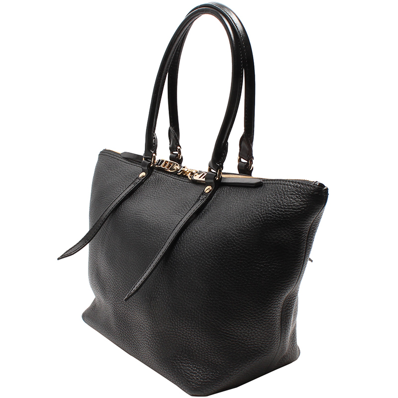 

Burberry Black Leather Tote Bag