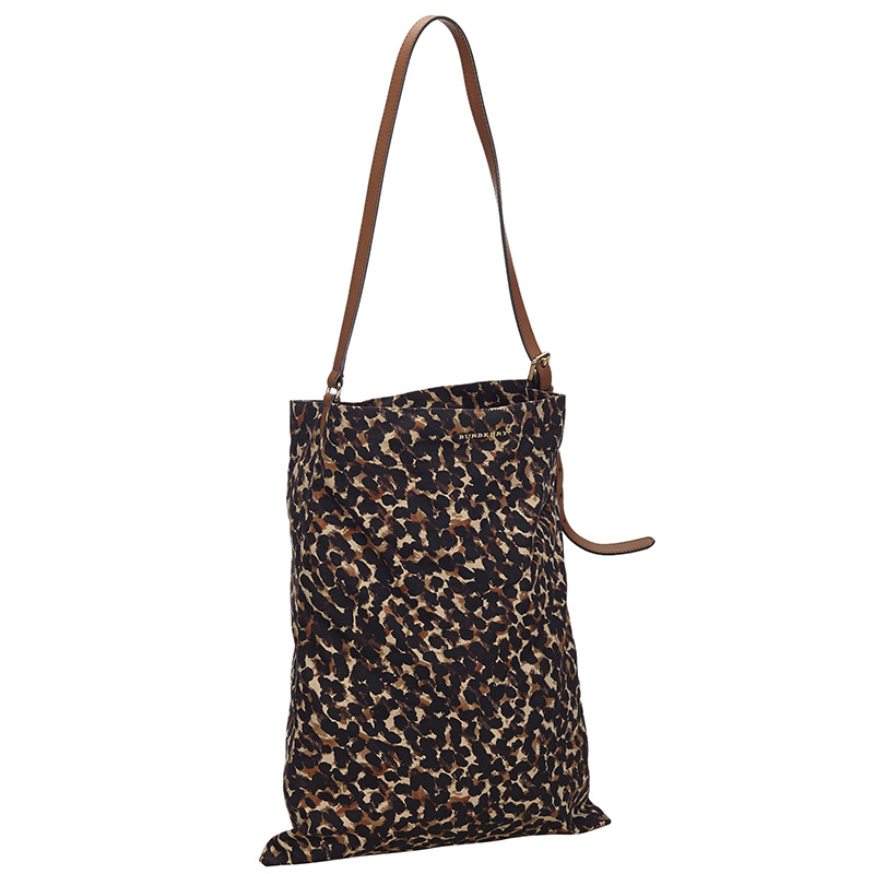 

Burberry Brown Printed Cotton Shoulder Bag