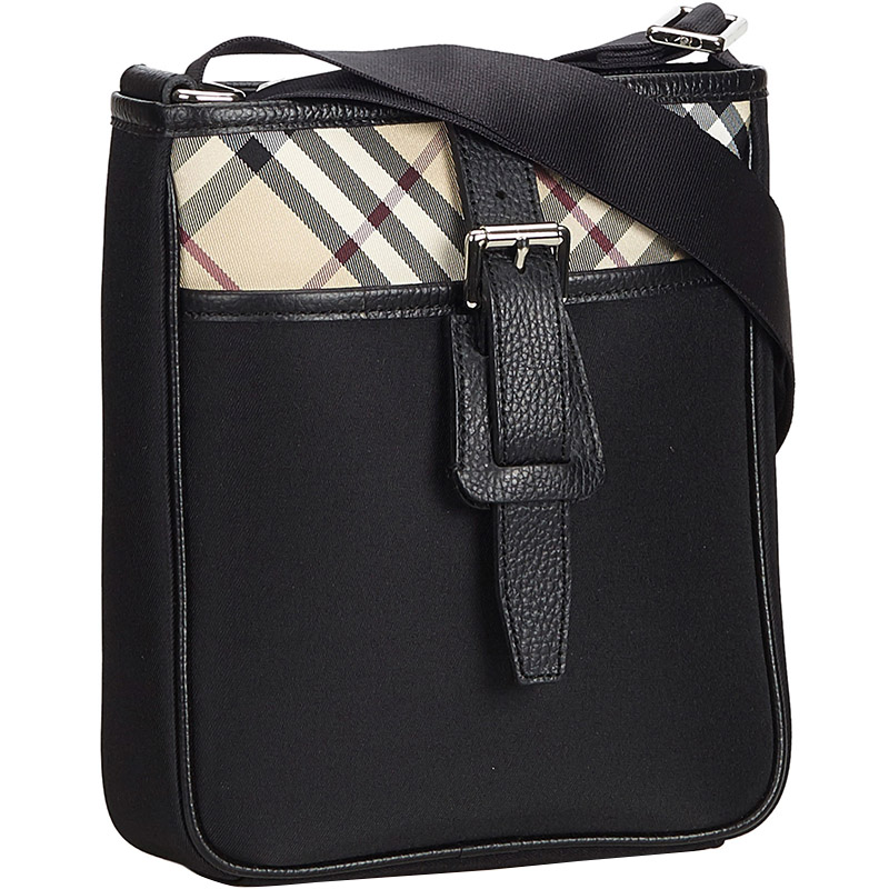 

Burberry Black Nylon Housecheck Crossbody Bag