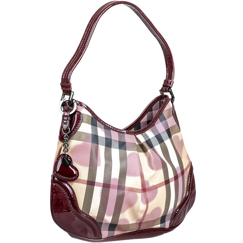 

Burberry Beige/Brown Hearts House Check Shoulder Bag