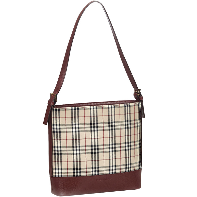 

Burberry Brown/Beige Canvas House Check Shoulder Bag