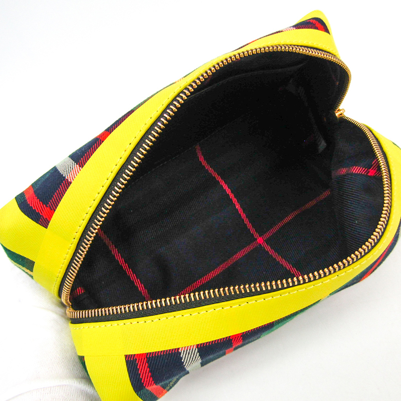 

Burberry Tricolor Canvas Leather Clutch Bag, Multicolor