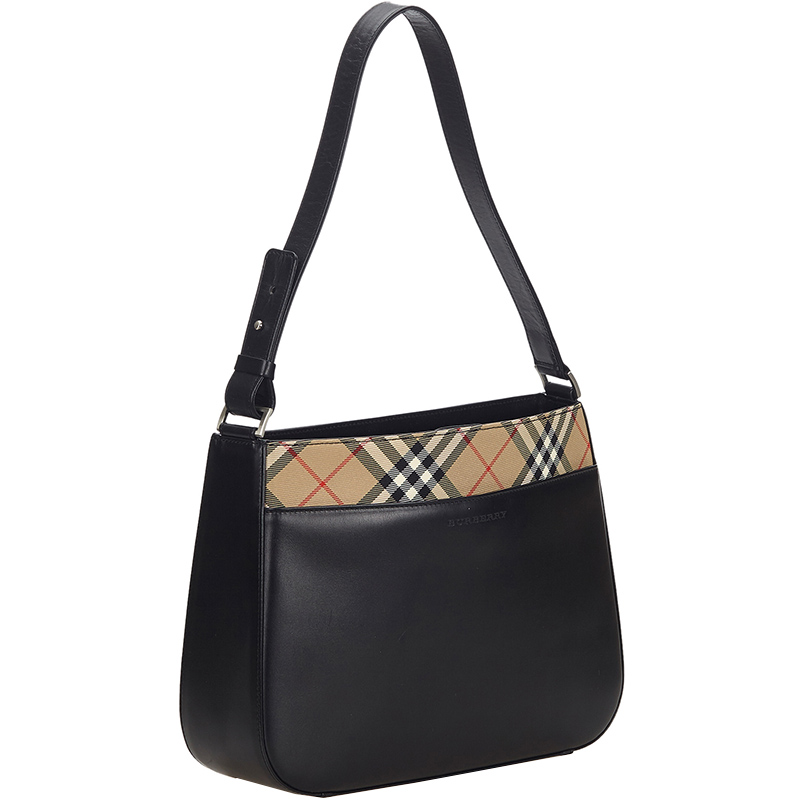 

Burberry Black/Brown Leather Shoulder Bag