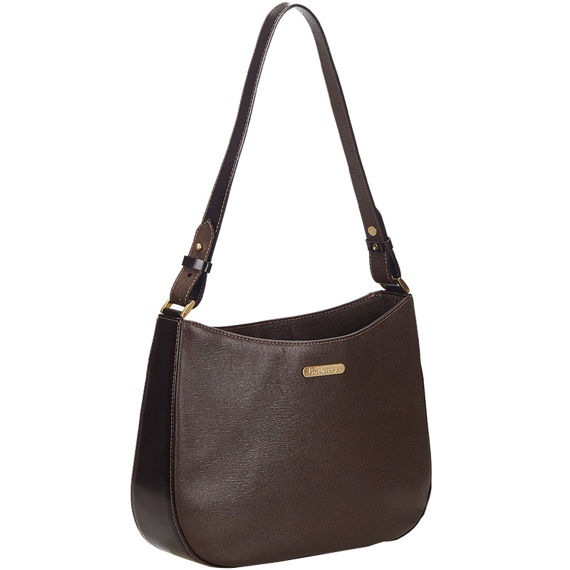 

Burberry Dark Brown Leather Shoulder Bag