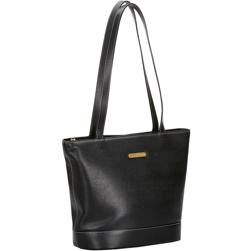 

Burberry Black Leather Tote Bag