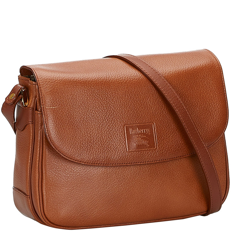 

Burberry Leather Crossbody Bag, Brown