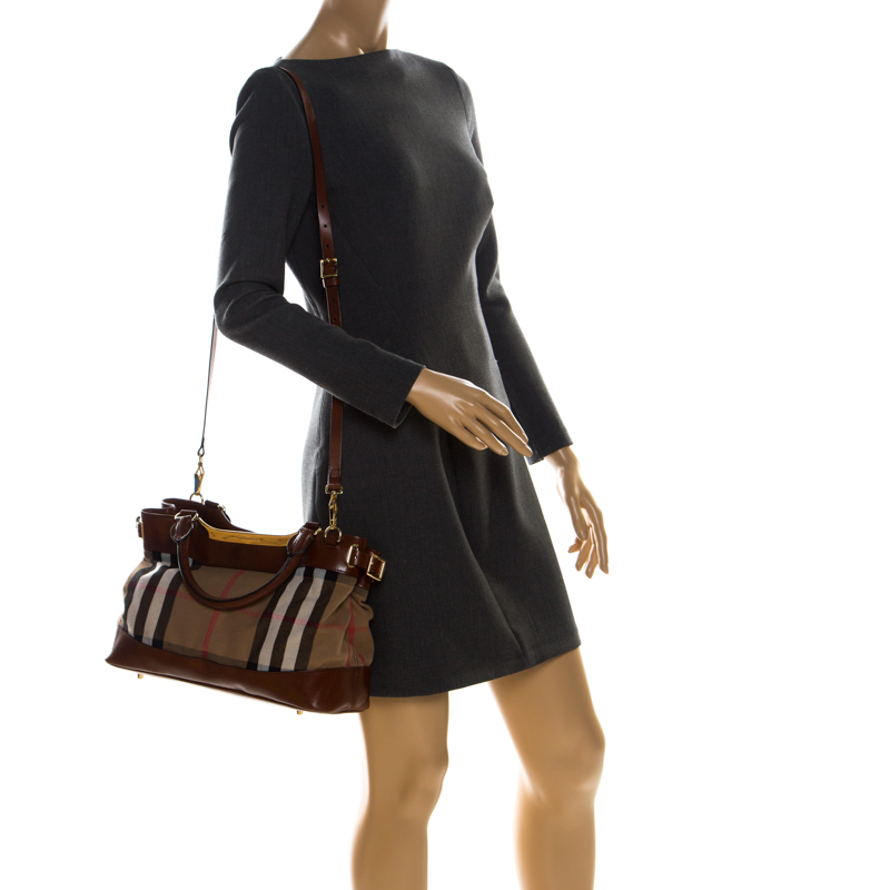 

Burberry Beige/Brown Nova Check Canvas and Leather Tote