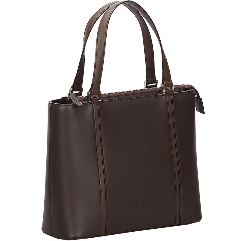 

Burberry Brown Leather Tote Bag