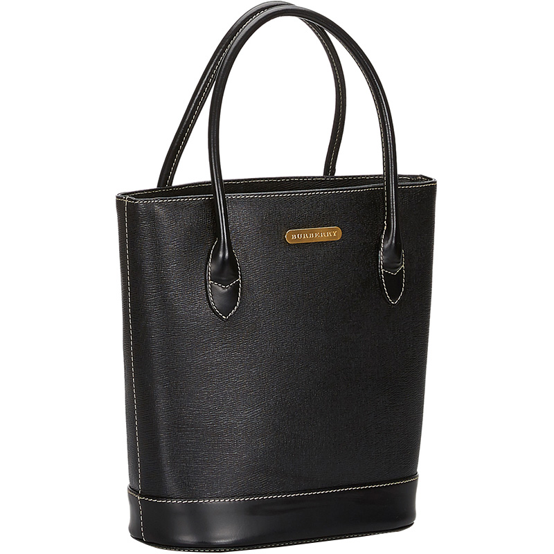 

Burberry Black Leather Tote Bag