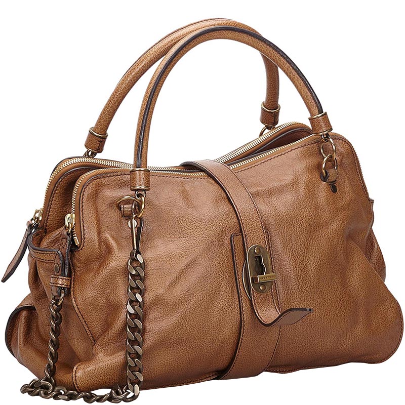 

Burberry Brown Leather Satchel