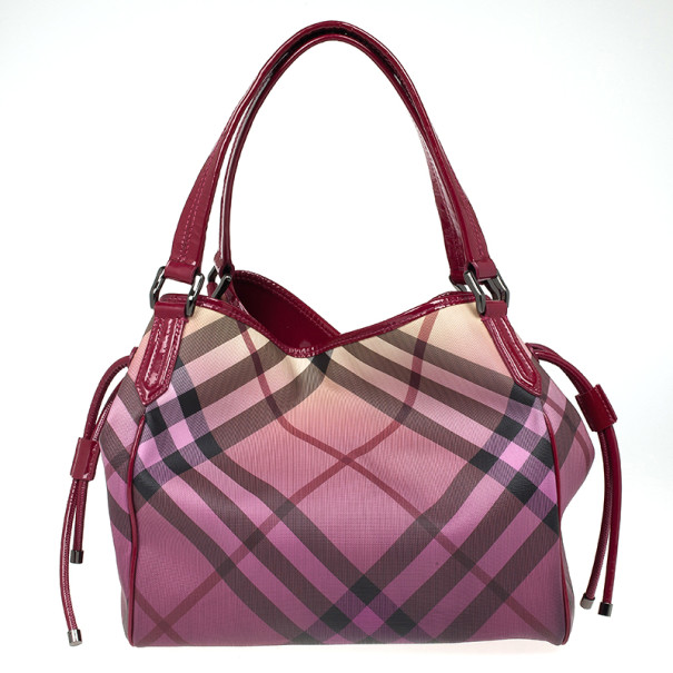 مملوكة مسبقًا Burberry Ombré Check Print Shoulder Bag