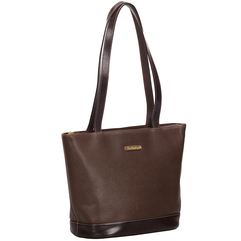 

Burberry Brown Leather Tote Bag
