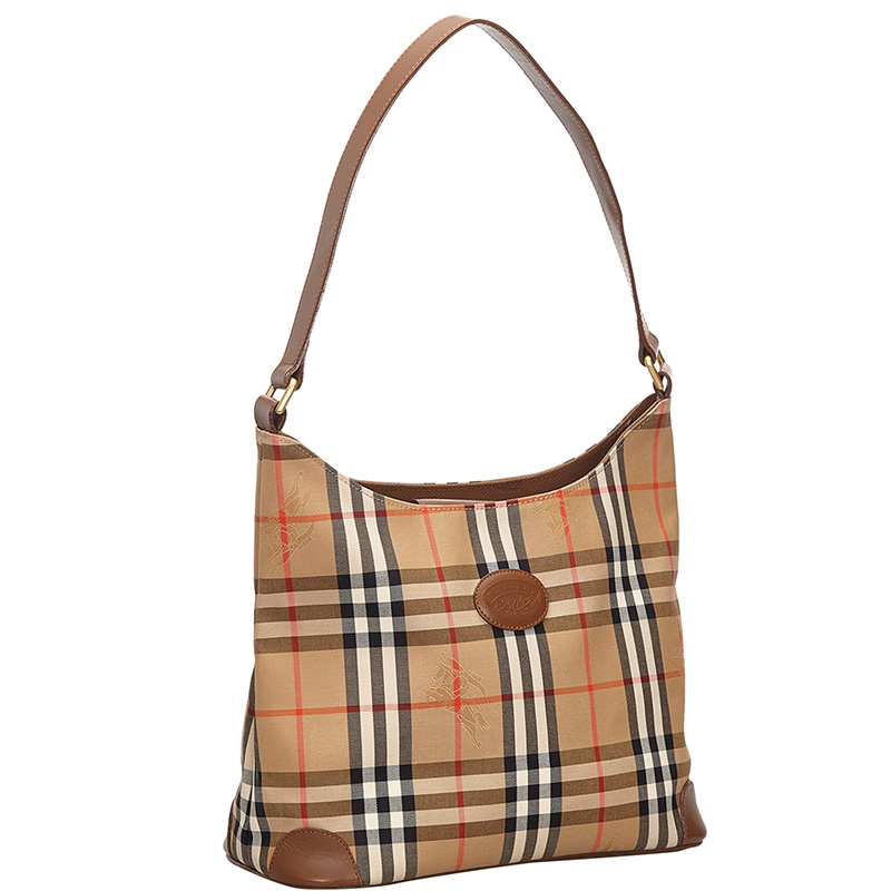 

Burberry Brown Haymarket Check Canvas Shoulder Bag