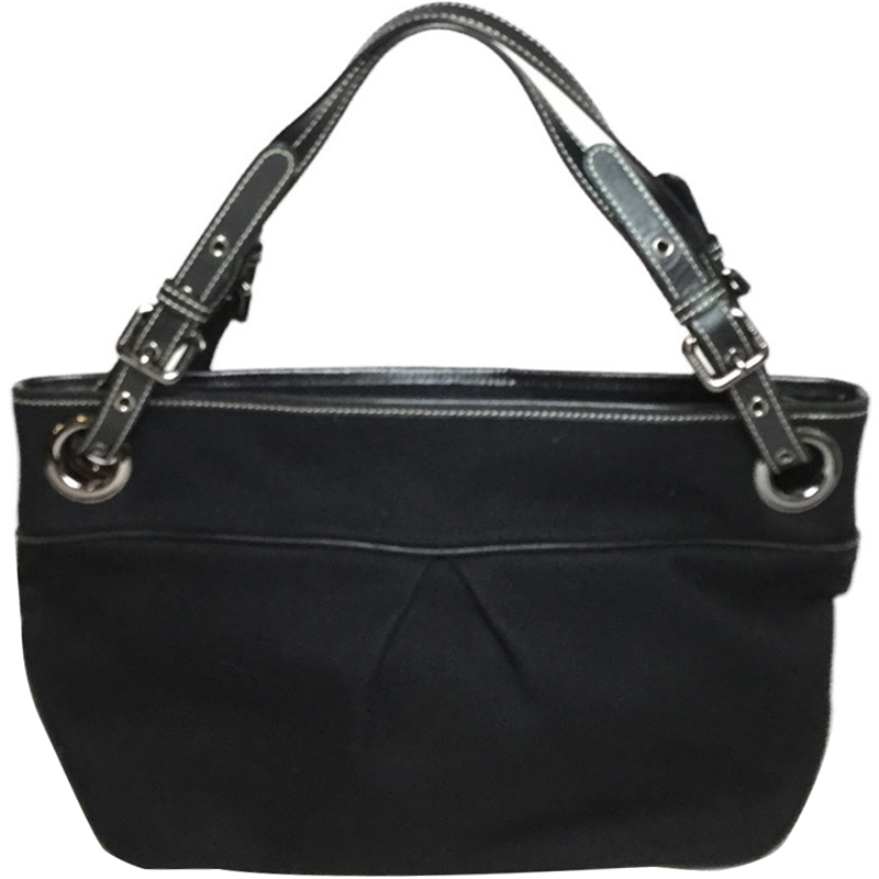 

Burberry Gray House Check Canvas Blue Label Satchel, Black