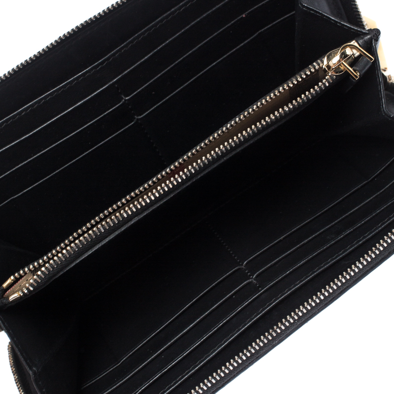 

Burberry Black Leather Continental Zip Wallet