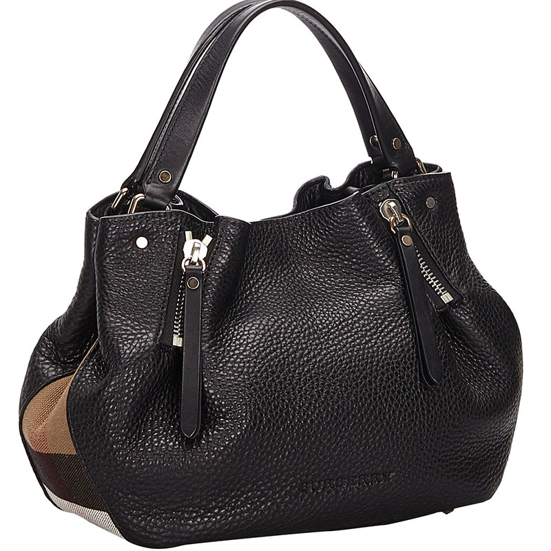 

Burberry Black Leather Madestone Bag