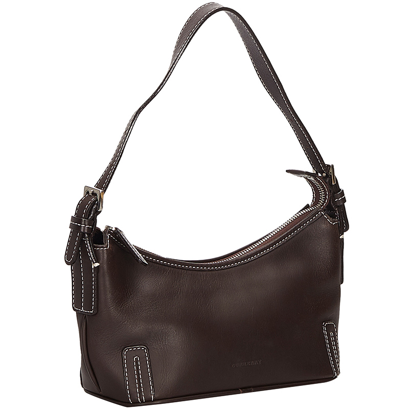 

Burberry Brown/Dark Brown Leather Shoulder Bag