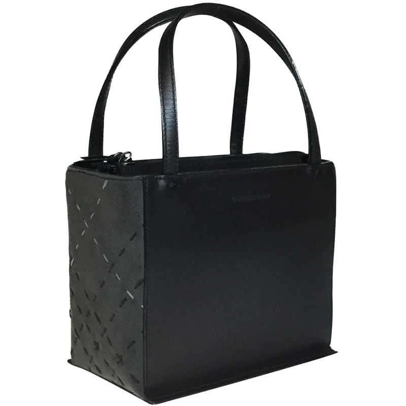 

Burberry Black/Gray Leather Bag