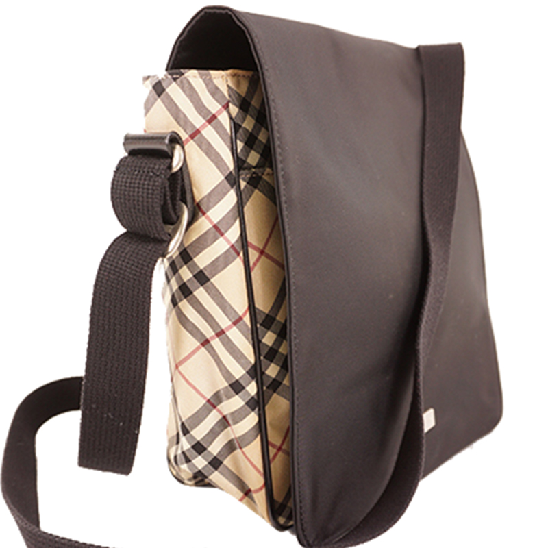

Burberry Beige/Black Nylon Canvas Nova Check Shoulder Bag