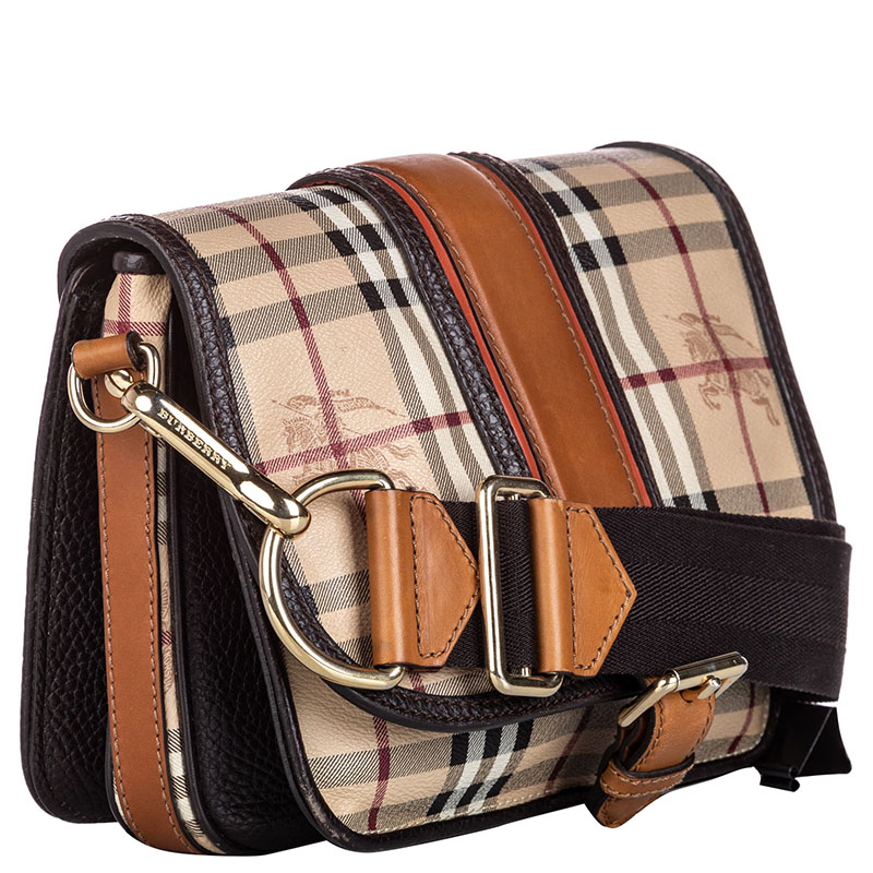 

Burberry Brown Haymarket Check Canvas Crossbody Bag