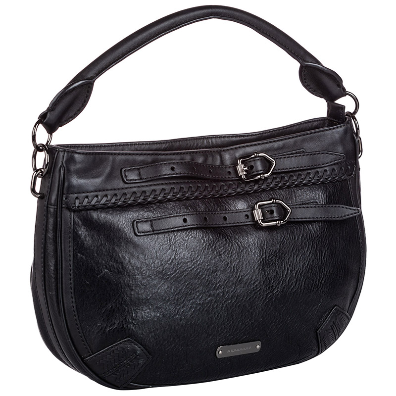

Burberry Black Leather Top Handle Bag