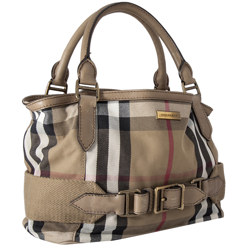 

Burberry Brown/Beige House Check Canvas Satchel
