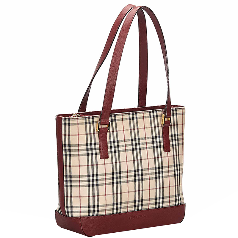 

Burberry Brown House Check Canvas And Leather Tote Bag, Multicolor