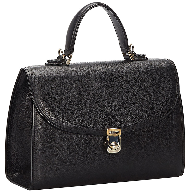 

Burberry Black Leather Satchel