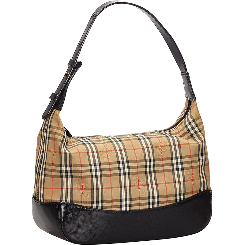 

Burberry Brown/Beige Haymarket Check Canvas Shoulder Bag