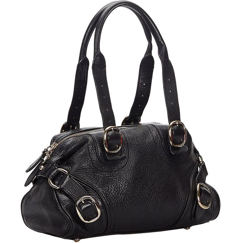 

Burberry Black Leather Satchel