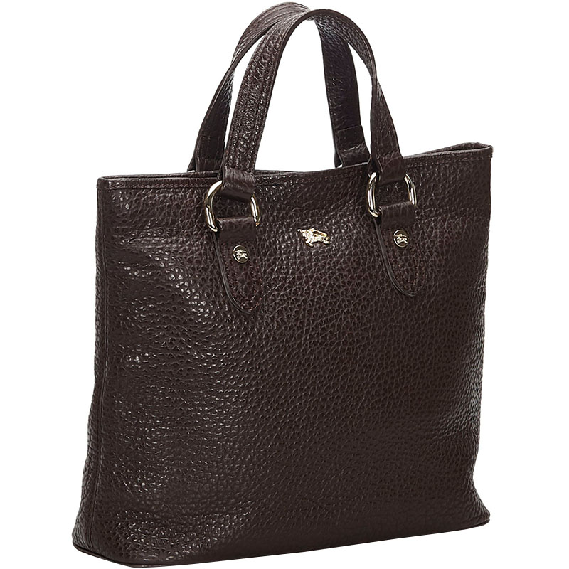 

Burberry Brown Leather Tote Bag