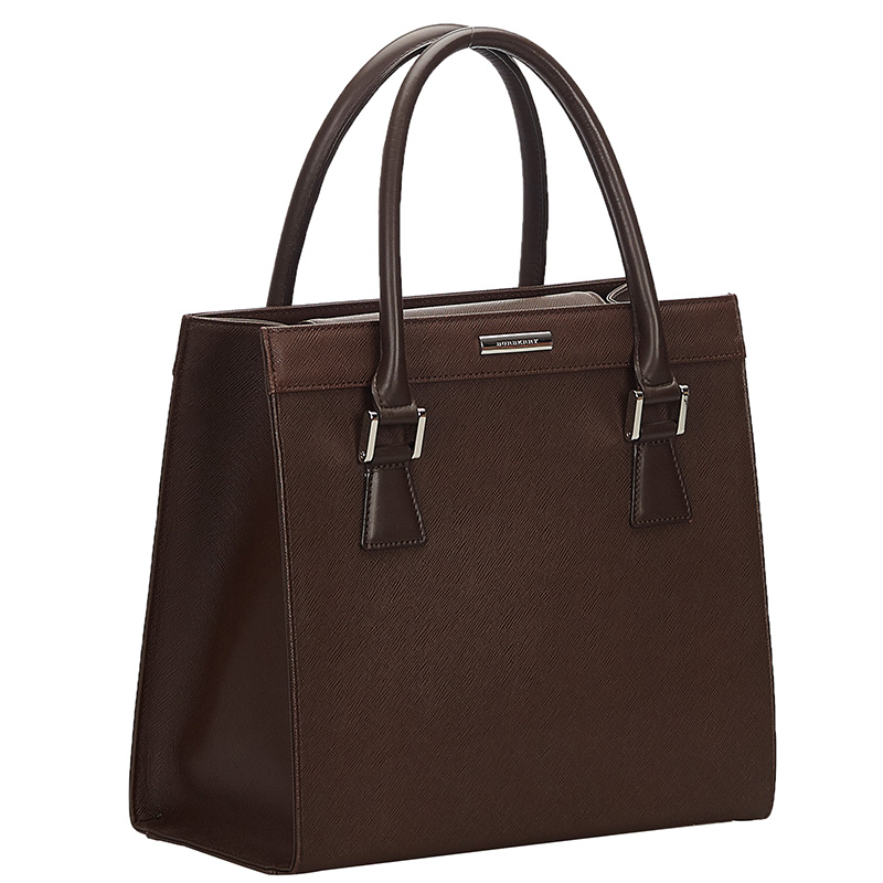 

Burberry Brown Leather Tote Bag