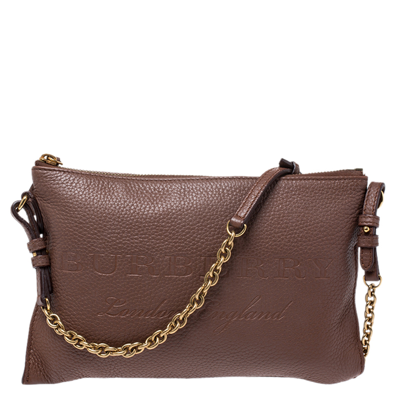 Burberry Brown Leather Crossbody Bag Burberry | The Luxury Closet