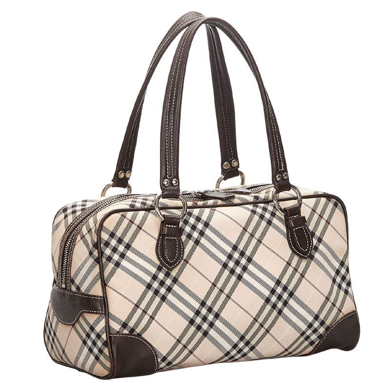 

Burberry Brown/Beige Plaid Jacquard Canvas Shoulder Bag