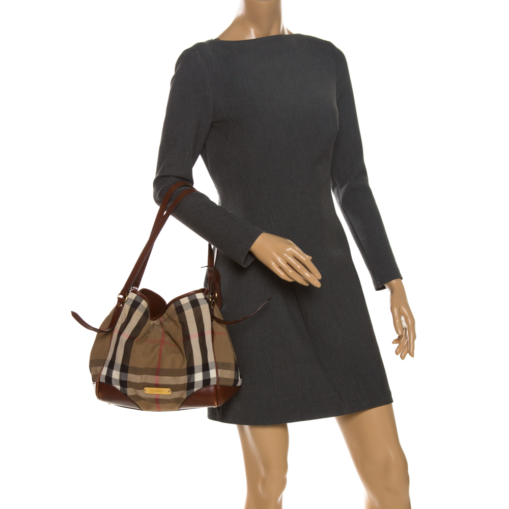 

Burberry Brown House Check Fabric  Canterbury Tote