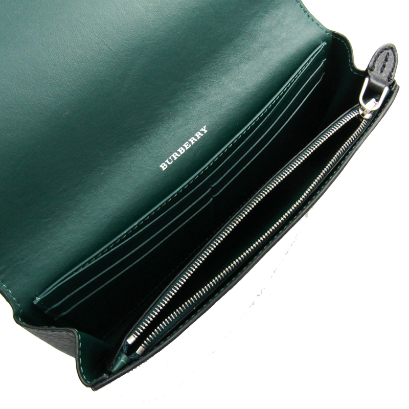 

Burberry Black Leather Long Wallet