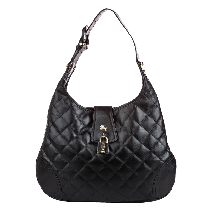 Burberry Black Leather Hobo Bag | semashow.com