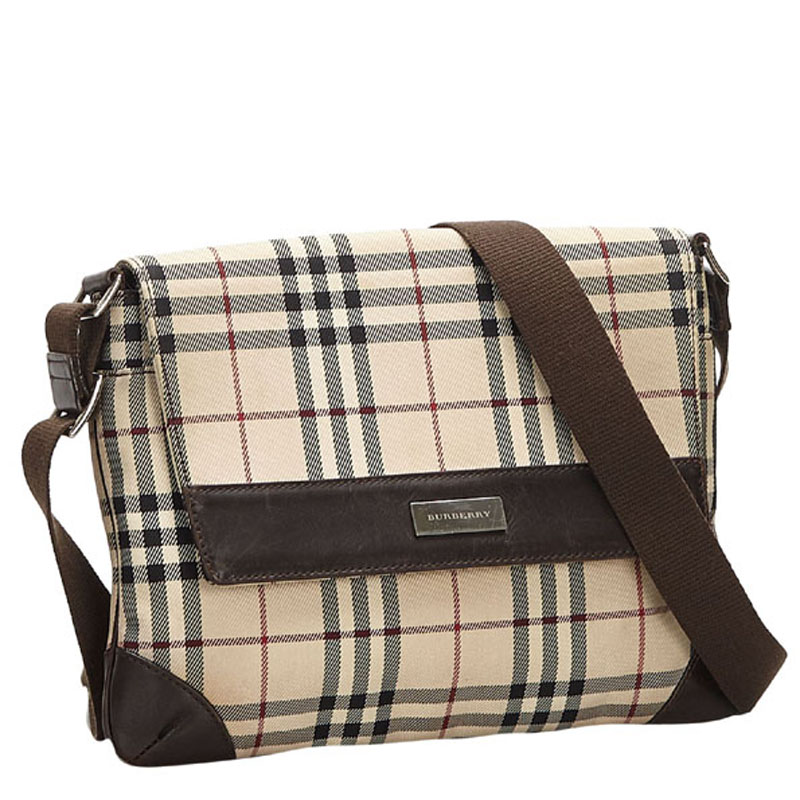 

Burberry Black/Beige House Check Canvas Shoulder Bag
