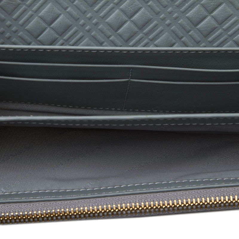 

Burberry Grey Leather Long Wallet