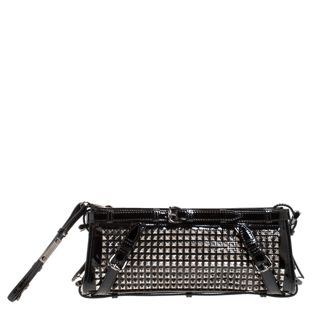 burberry studded clutch