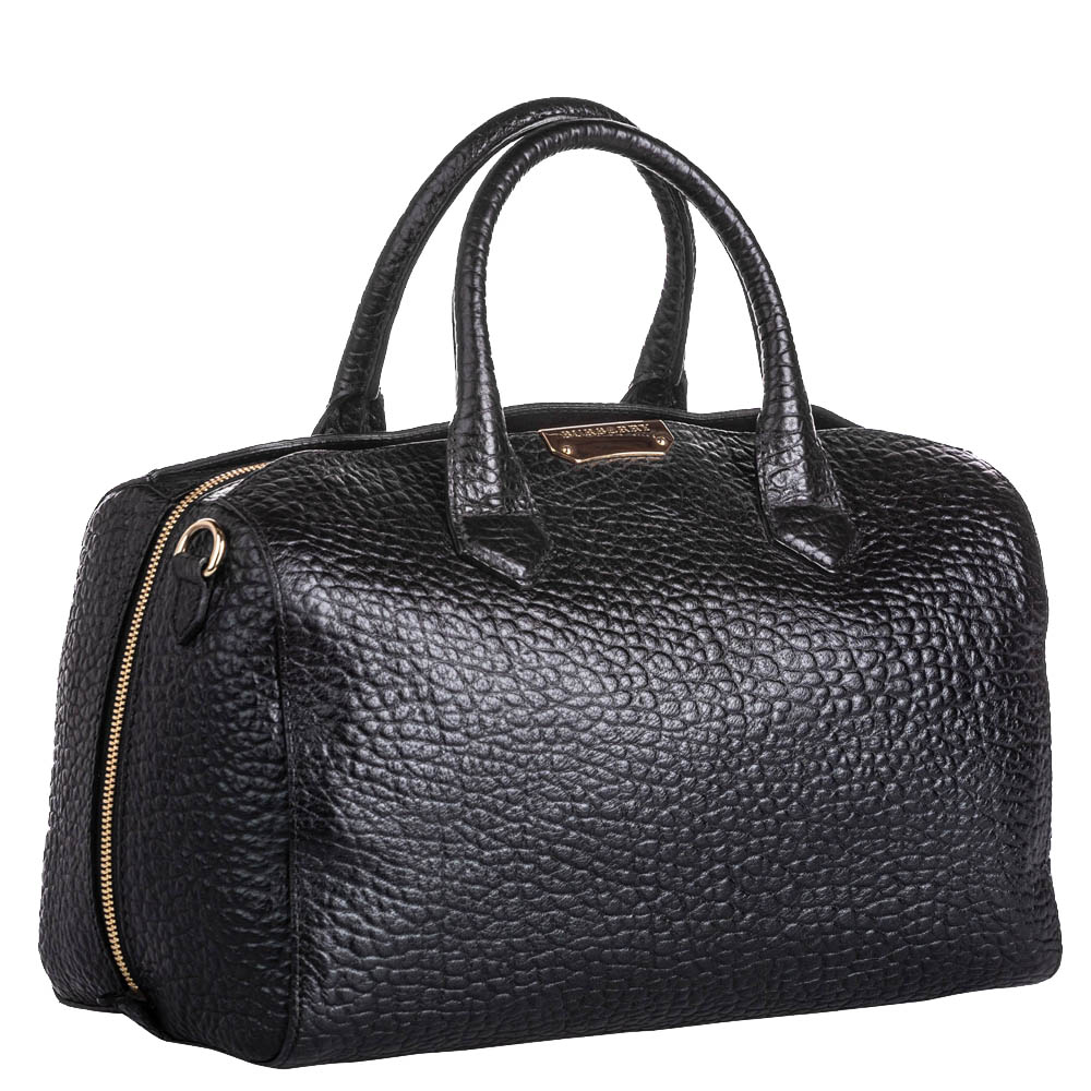 

Burberry Black Pebbled Leather Satchel