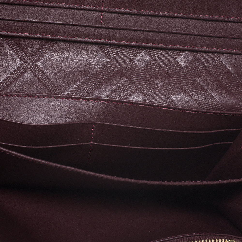 

Burberry Burgundy Leather Continental Wallet